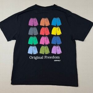 Gramicci Original Freedom G-Shorts Graphic Shirt Black Mens Size Large
